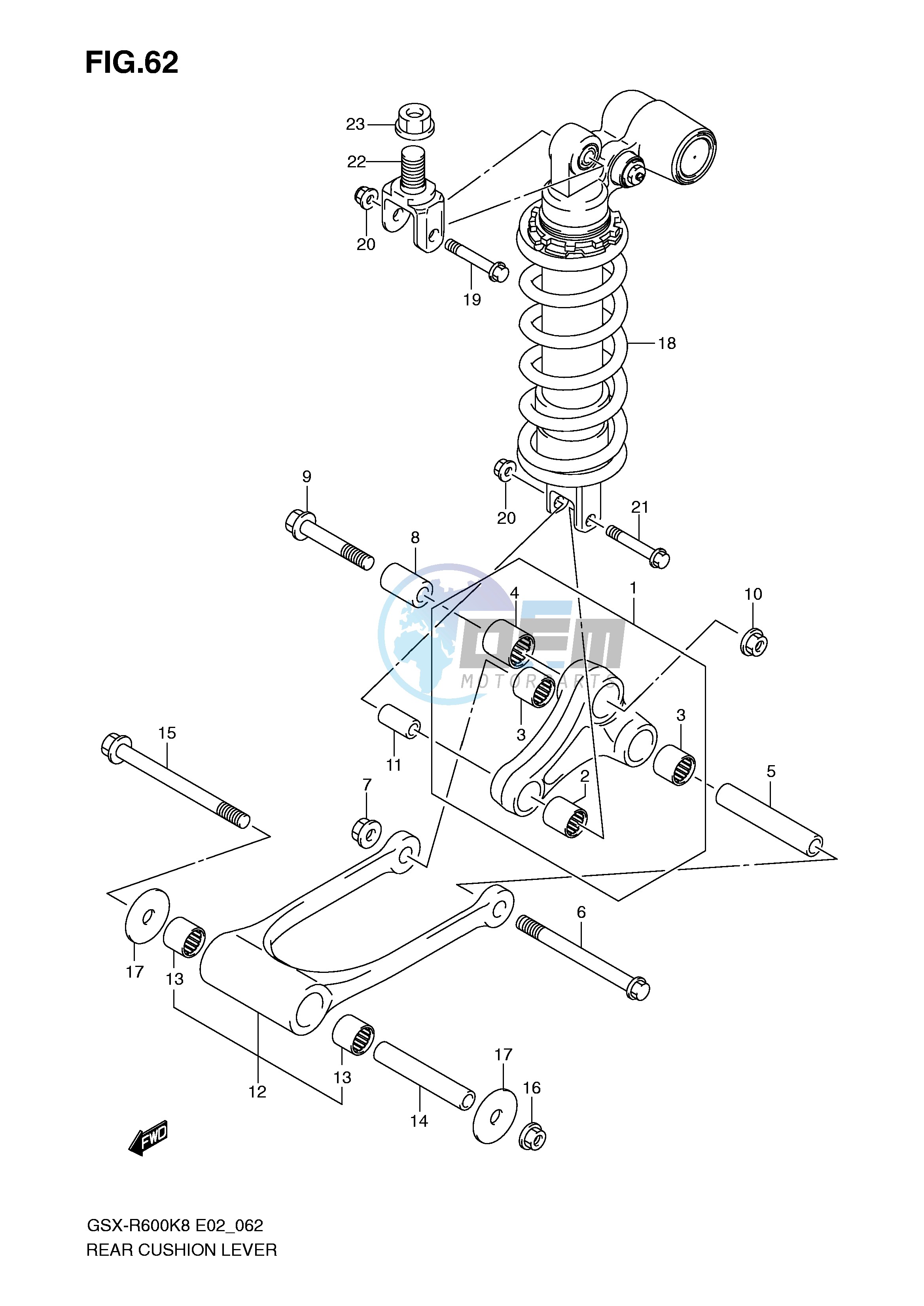 REAR CUSHION LEVER