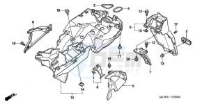 VFR8009 UK - (E / MME) drawing REAR FENDER