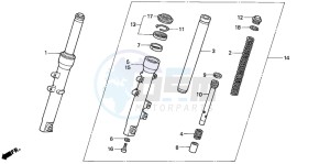 SES150 125 drawing FRONT FORK