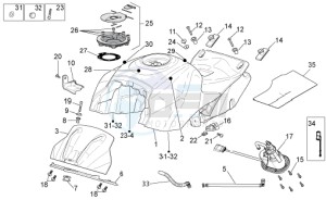 RSV 4 1000 4V drawing Fuel Tank