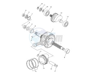 YP MAJESTY ABS 400 drawing CRANKSHAFT AND PISTON