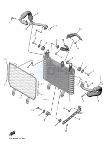 YZF1000W-B YZF-R1 (B3L9) drawing OIL COOLER