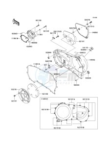 VN 1500 B [VULCAN 88 SE] (B1-B3) N8F drawing RIGHT ENGINE COVER-- S- -