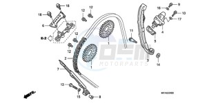 CBF10009 Ireland - (EK) drawing CAM CHAIN/TENSIONER