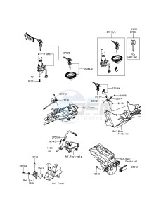 NINJA_300_ABS EX300BFFA XX (EU ME A(FRICA) drawing Ignition Switch