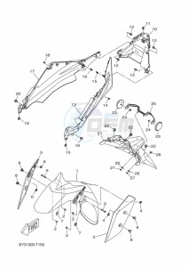 CZD300-A XMAX 300 TECH MAX (BY36) drawing FENDER