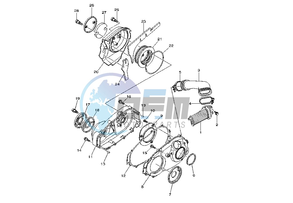 CRANKCASE COVER, RIGHT