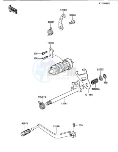 KLT 200 C [KLT200] (C2) | DIFFIRENTIAL AXLE [KLT200] drawing GEAR CHANGE MECHANISM -- 84 KLT200-C2- -