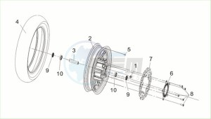 CRUISYM a 125 (LV12W3Z1-EU) (E5) (M3) drawing FR. WHEEL