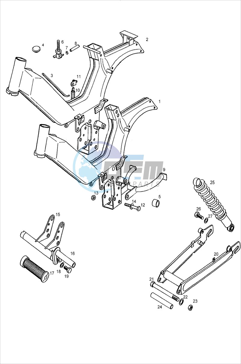 Chassis-bras oscillant