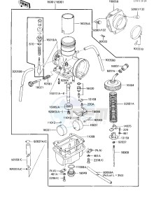 KDX 200 A [KDX200] (A1-A3) [KDX200] drawing CARBURETOR -- KDX200-A1_A2- -