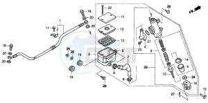 NX500 DOMINATOR drawing REAR BRAKE MASTER CYLINDER