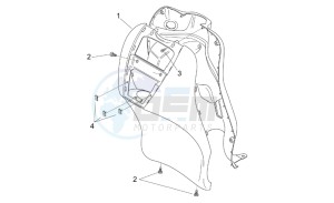 Scarabeo 100 (eng. Minarelli) drawing Front body IV - Front fairing