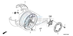 VFR1200FB drawing REAR WHEEL