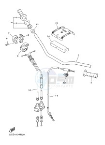 YZ450F (33DD 33DE 33DF 33DG) drawing STEERING HANDLE & CABLE