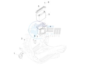 150 Sprint iGet 4T3V ie (APAC) (AU, EX, Jp, RI, TW) drawing Remote control switches - Battery - Horn