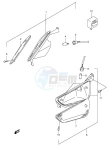 AN125 (E2) Burgman drawing FRONT TURN LAMP