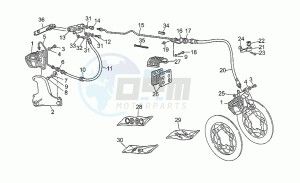 850 T5 Polizia - CC - PA - NC Polizia/CC/PA/NC drawing Front lh/rear brake system