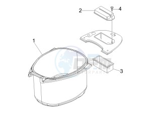 LX 50 4T-4V NL drawing Helmet housing - Undersaddle