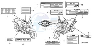 CB600F39 Spain - (SP / ST 25K) drawing CAUTION LABEL