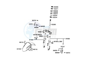 AGILITY DELIVER 50cc drawing Steering Stem  - Front Cushion