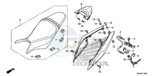 CB600FD Hornet 3ED drawing SEAT/ REAR COWL