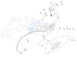 GTS Super 150 ie 4T 3V (APAC) (Au, Ex, Jp, Ri, T, V) drawing Silencer