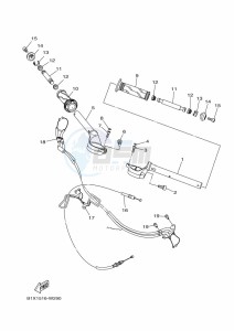 YZF320-A YZF-R3 (B2XF) drawing STEERING HANDLE & CABLE