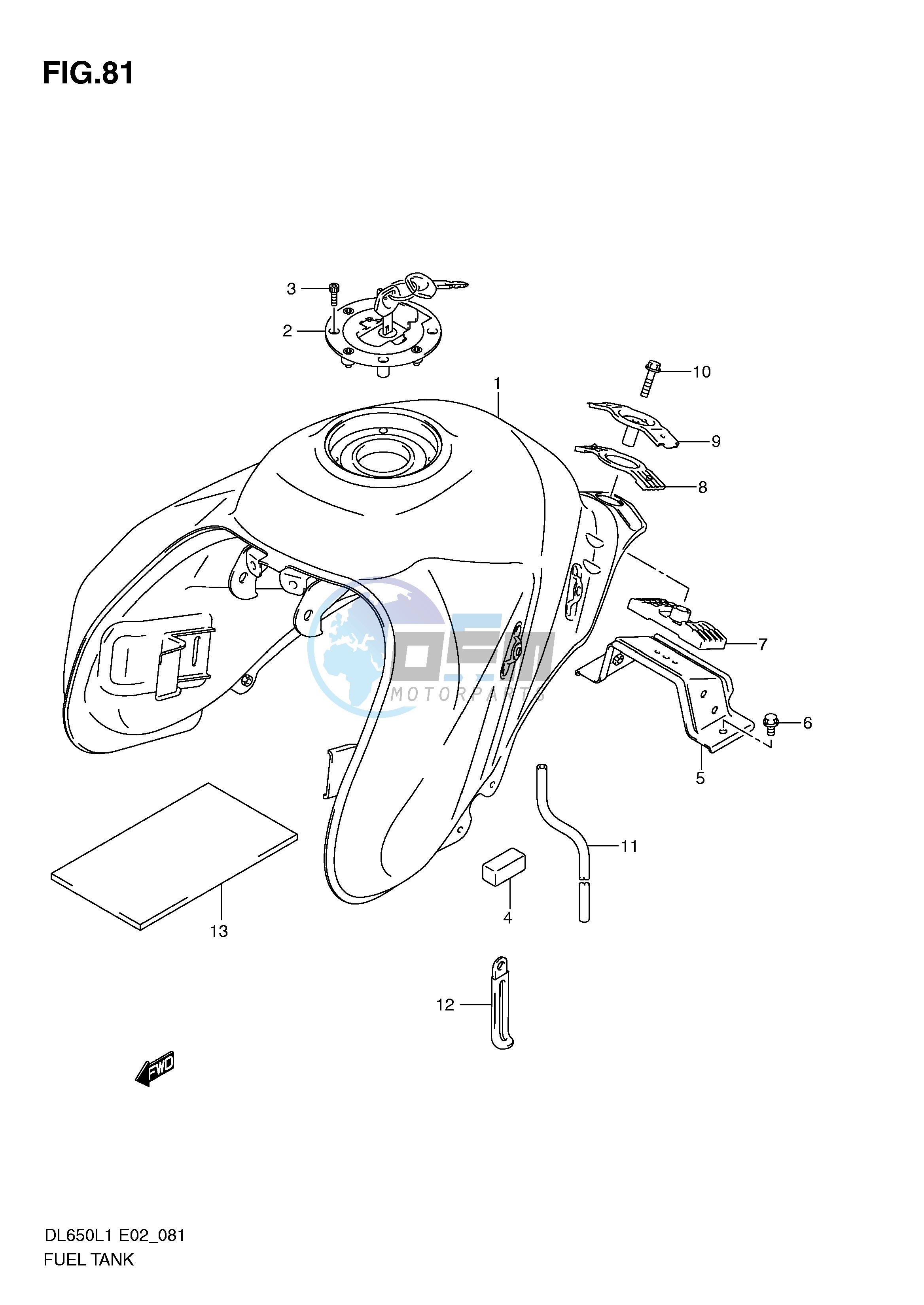 FUEL TANK (DL650AUEL1 E19)