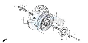 SJ50 BALI drawing FRONT WHEEL