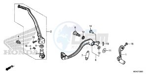 CRF450RE CRF450R Europe Direct - (ED) drawing PEDAL/KICK STARTER ARM