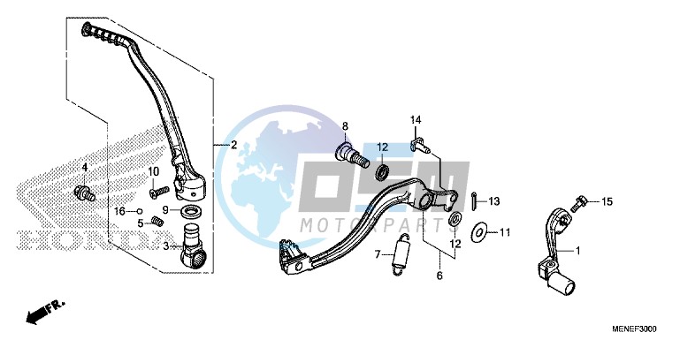 PEDAL/KICK STARTER ARM