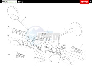 MIUS-MIUS-2-0 drawing HANDLEBAR - CONTROLS