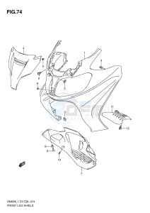 AN650 (E3-E28) Burgman drawing FRONT LEG SHIELD (AN650L1 E3)