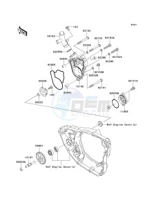 KX 250 W [KX250F MONSTER ENERGY] (W9FA) W9F drawing WATER PUMP