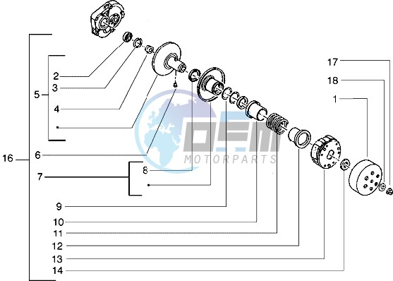 Driven pulley