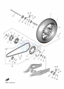 YZF690 YZF-R7 (BEBG) drawing REAR WHEEL