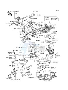 VERSYS KLE650A8F GB XX (EU ME A(FRICA) drawing Frame Fittings