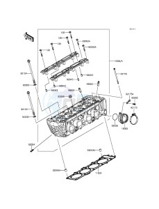 Z800 ABS ZR800DFF UF (UK FA) XX (EU ME A(FRICA) drawing Cylinder Head