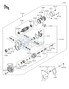 MULE PRO-DXT KAF1000BHF EU drawing Starter Motor