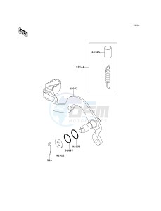 KL 250 G [SUPER SHERPA] (G9F) G9F drawing BRAKE PEDAL