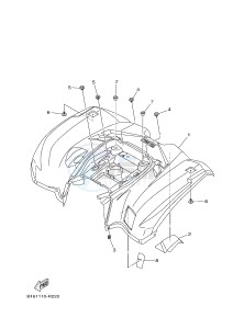 YFM700FWBD YFM70KPHG KODIAK 700 EPS HUNTER (2SM7) drawing REAR FENDER