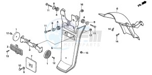 PK50S drawing REAR FENDER (PK50S-B/SP/MS/SS/SMS)