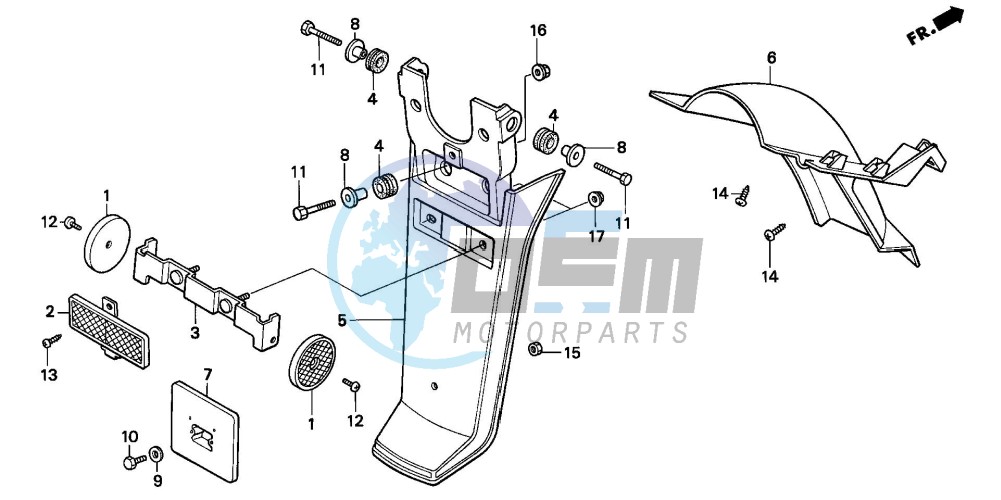 REAR FENDER (PK50S-B/SP/MS/SS/SMS)