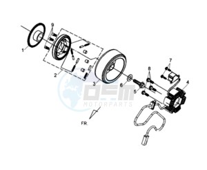 WOLF CARBURATED 125 drawing MAGNETO / FLYWHEEL