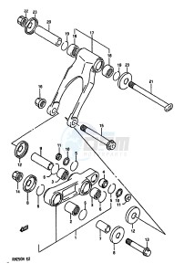 RM250 (K-L-M-N) drawing CUSHION LEVER (MODEL M)