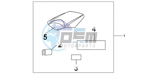 REAR SEAT COWL CANDY TAHITIAN BLUE