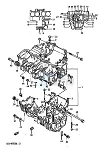 GSX-R1100 (K-L) drawing CRANKCASE