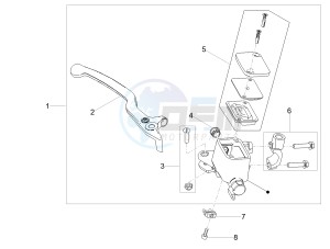 V7 III Stone 750 E4 (APAC) drawing Front master cilinder