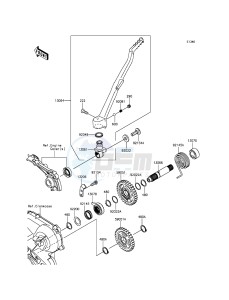 KX450F KX450HGF EU drawing Kickstarter Mechanism